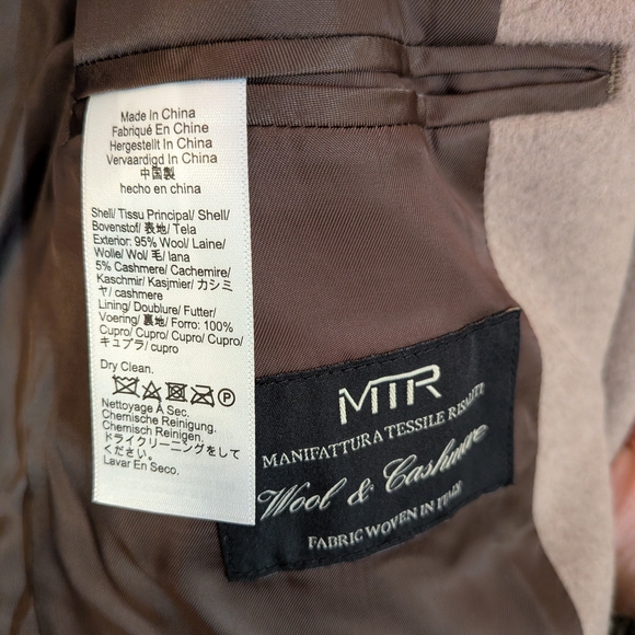 J. Crew Wool/Cashmere Rivington Tan Overcoat 38R - Picture 7 of 9